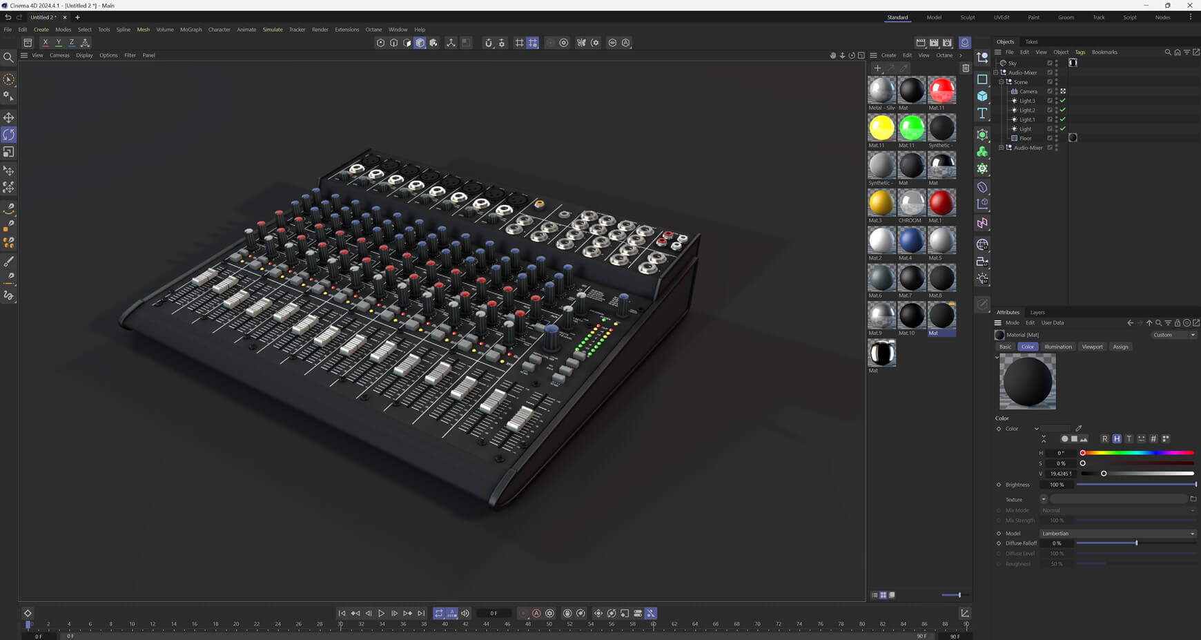 Free 3D Model Audio Mixer