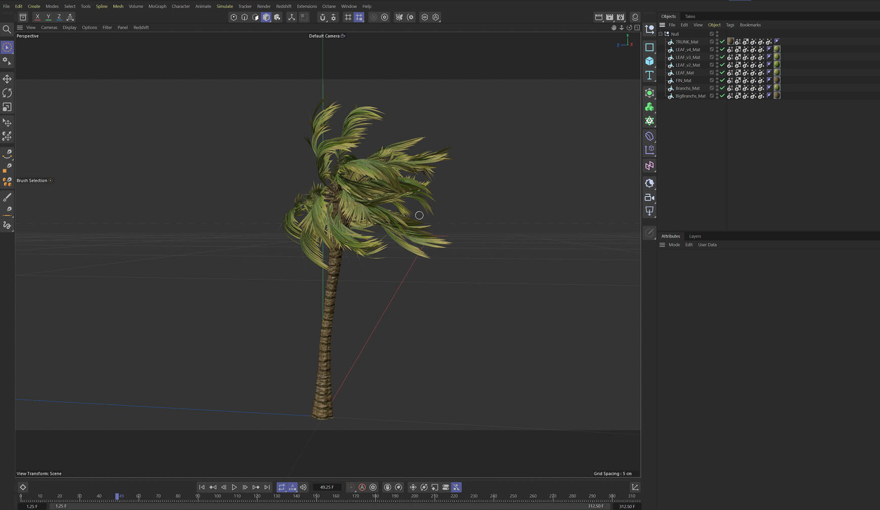 Vegetation Trees Animated Palm 3D Assets