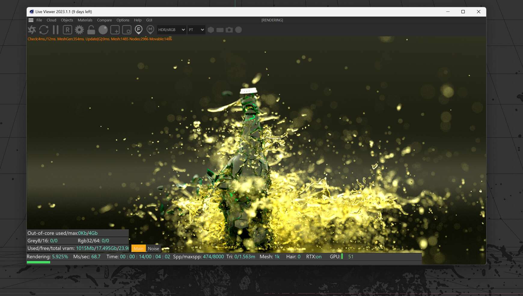 VFX Fluid Effects Glass Shatter Liquid 3D Asset