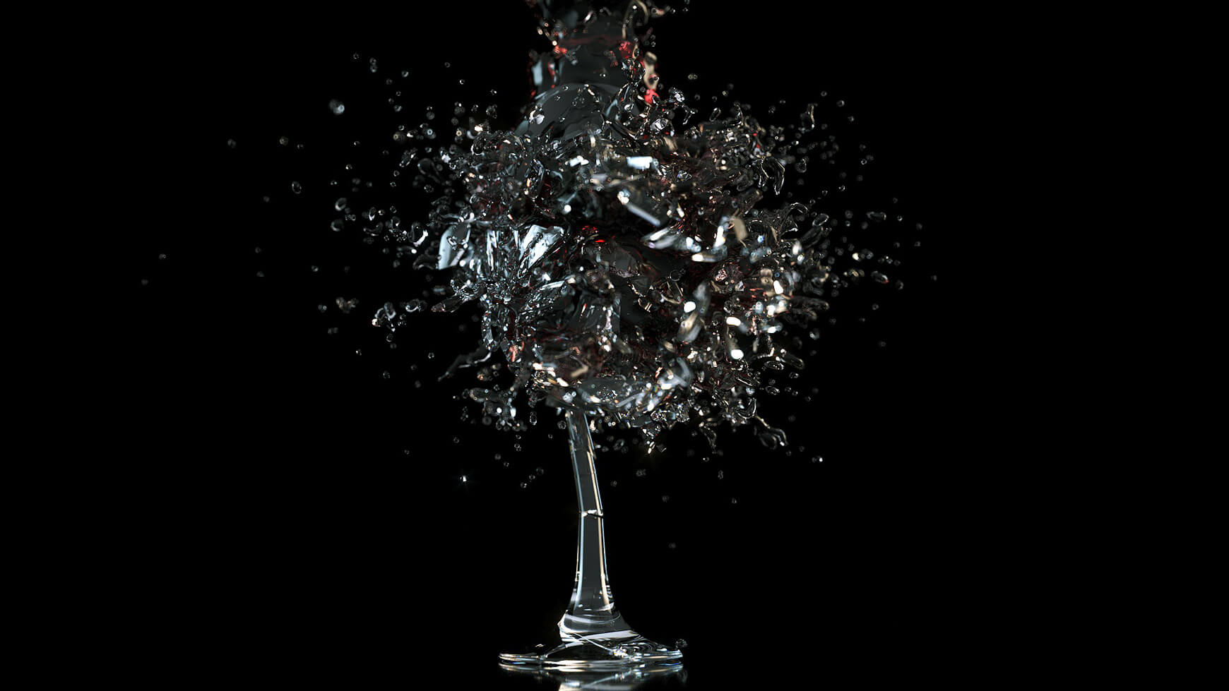 VFX Fluid Effects Glass Shatter Liquid 3D Asset