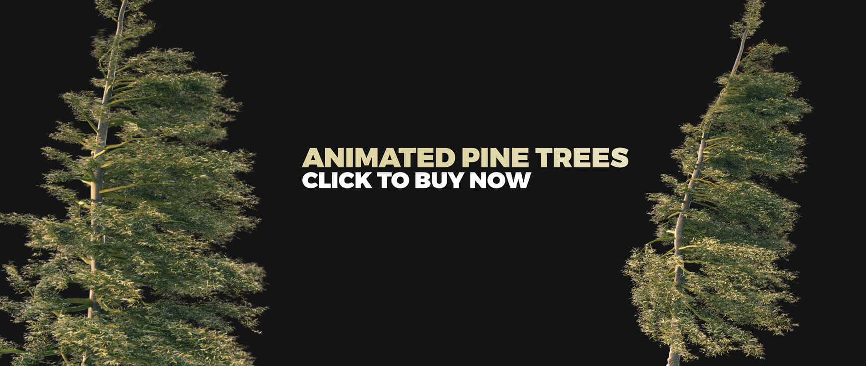 Pine Tree Vegetation Asset VFX 3D Element Model Animated