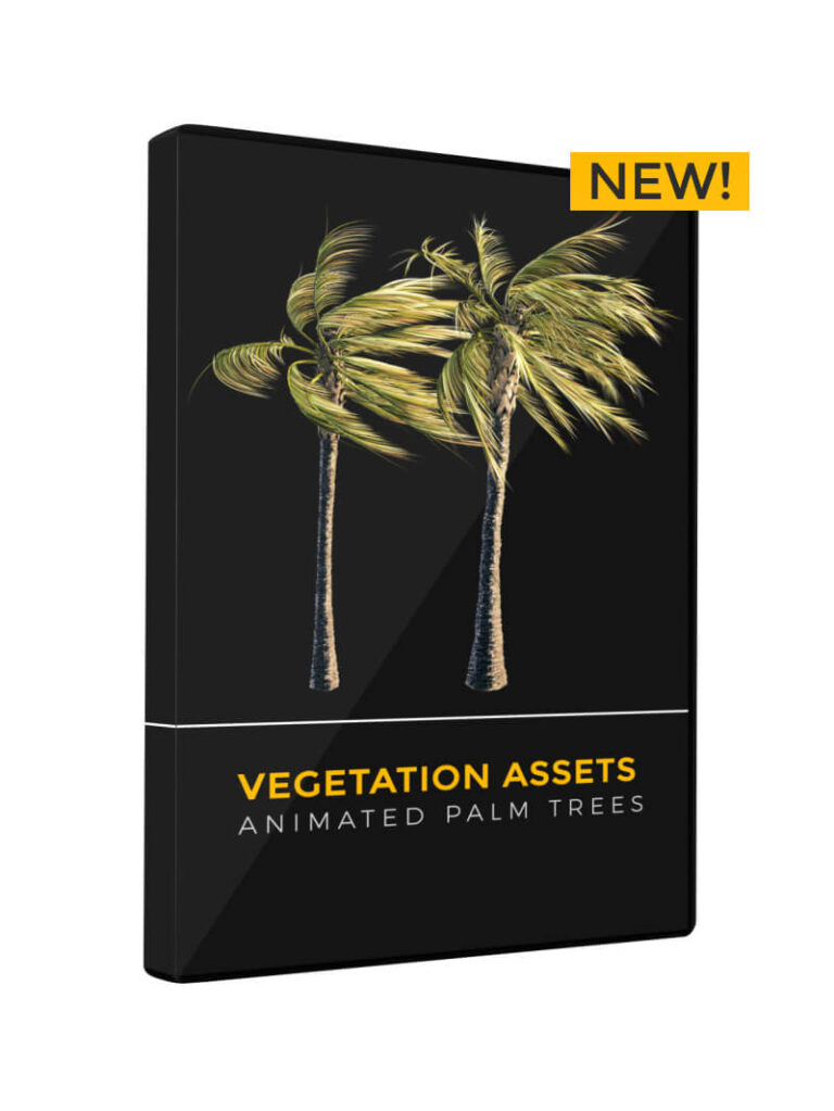 Palm Tree Vegetation Asset VFX 3D Element Model Animated