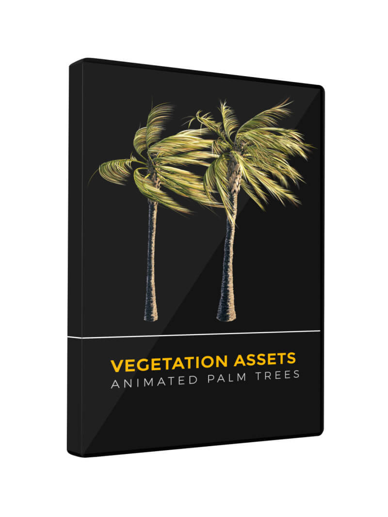 Palm Tree Vegetation Asset VFX 3D Element Model Animated