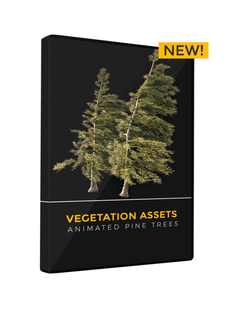 Pine Tree Vegetation Asset VFX 3D Element Model Animated