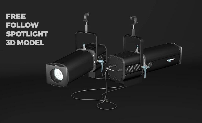 Free 3D Model Follow Spotlight