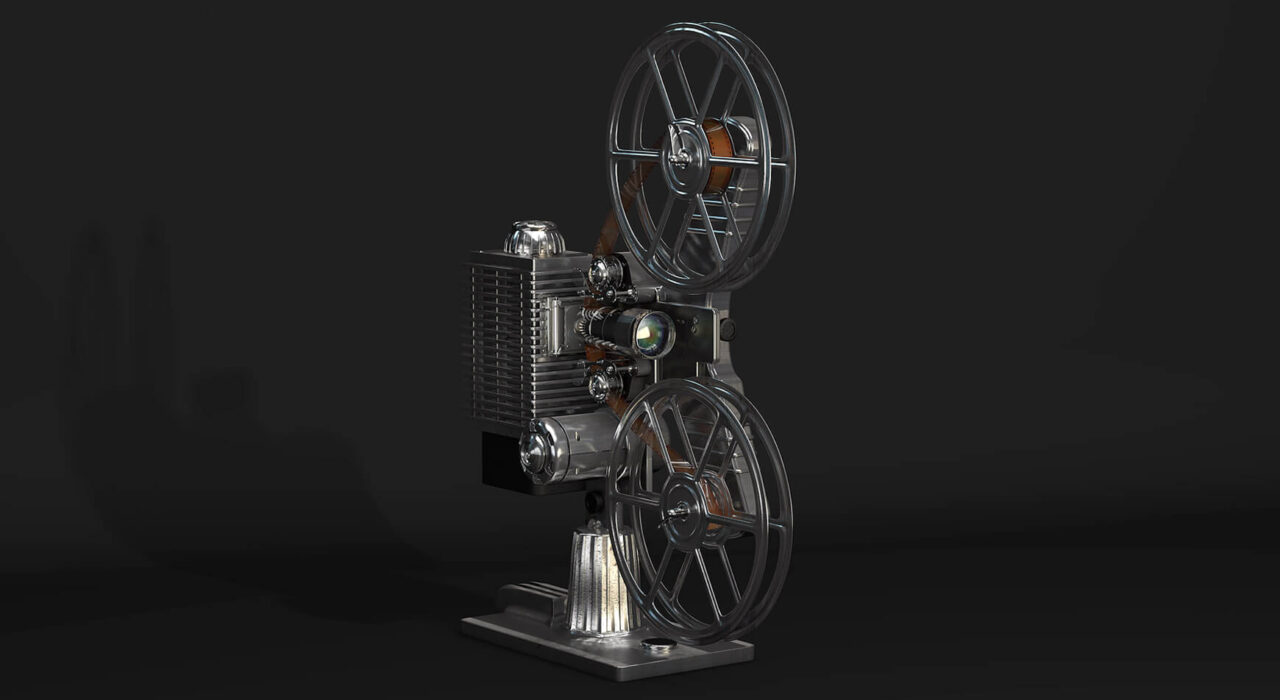 Free 3D Model Vintage Film Projector