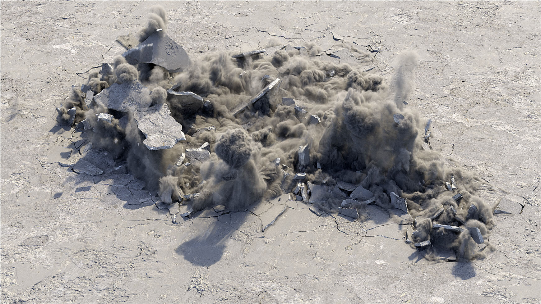 VFX Ground Destruction Bursts 3D Assets