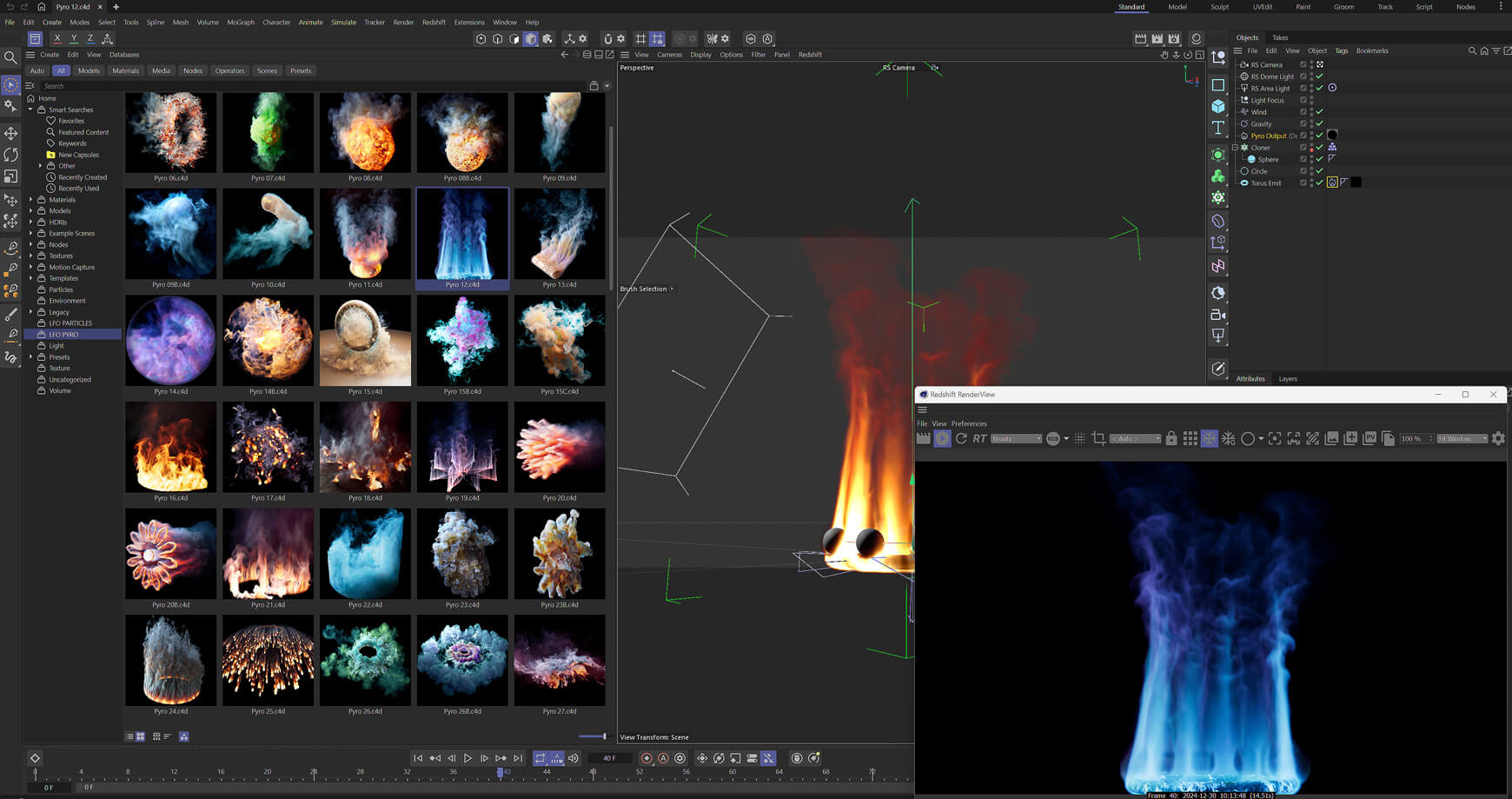 Cinema 4D C4D Pyro VFX 3D Design Asset