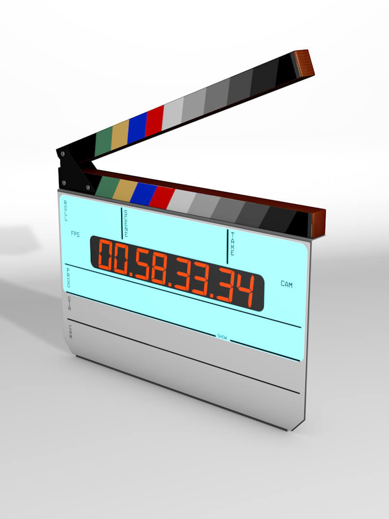 Free 3D Model Film Video Clapperboard Clapper