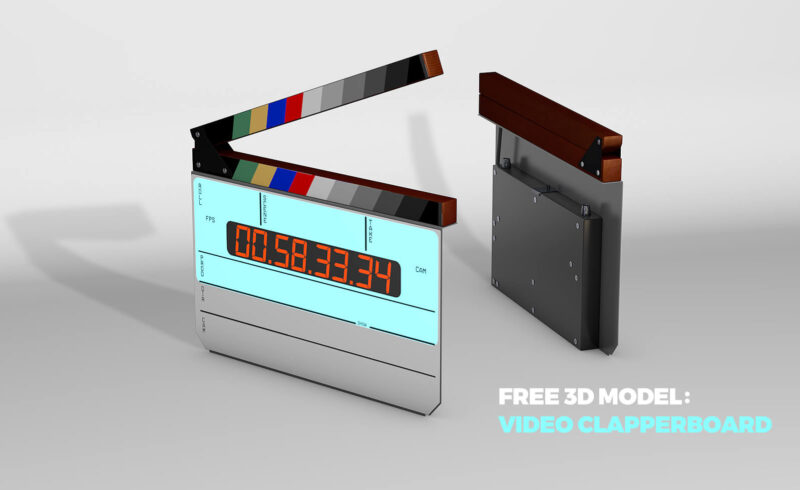 Free 3D Model Film Video Clapperboard Clapper