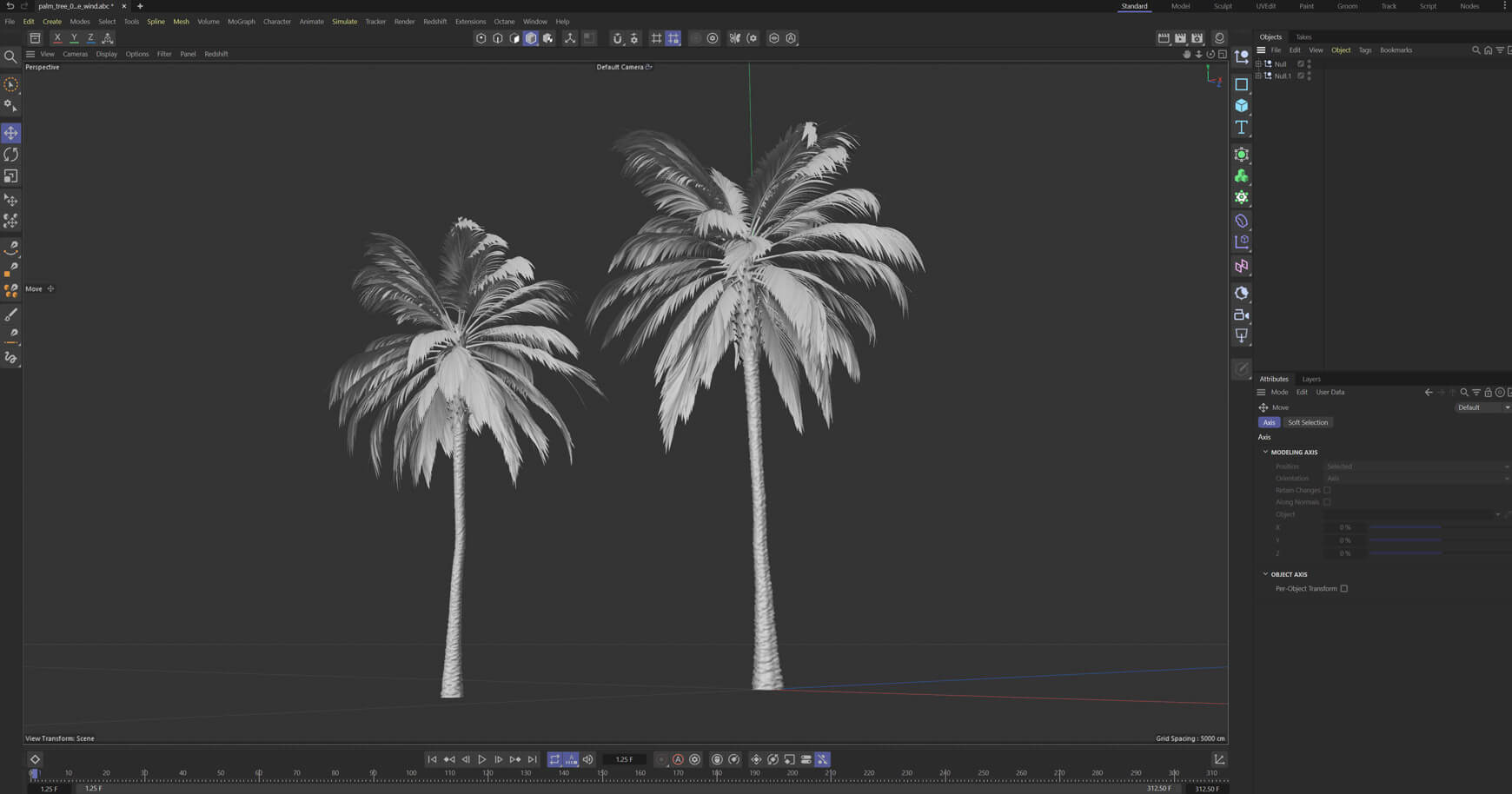 Palm Tree 001 Moderate Wind Free 3d Animated Model