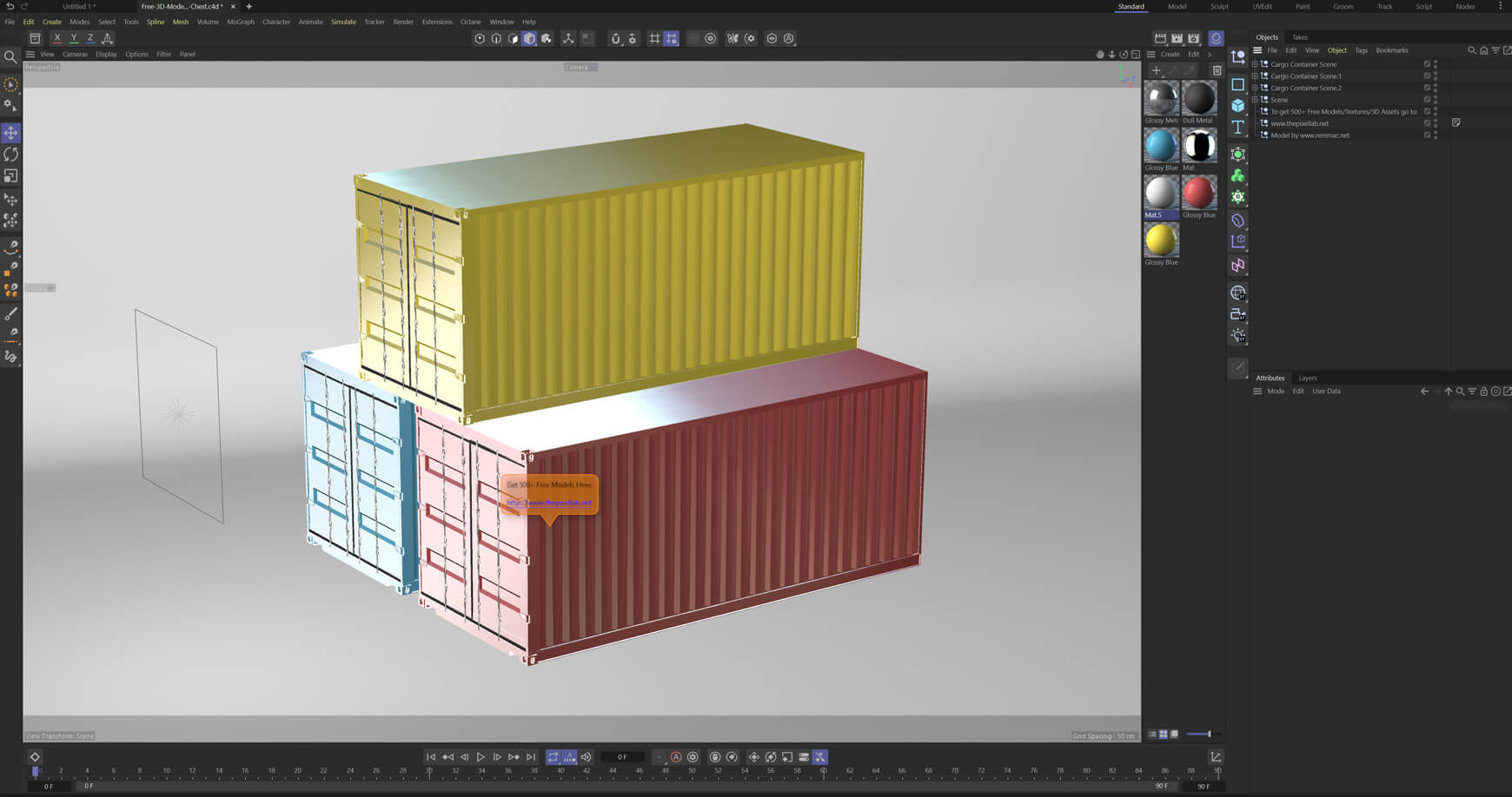 Free 3D Model Cargo Shipping Container