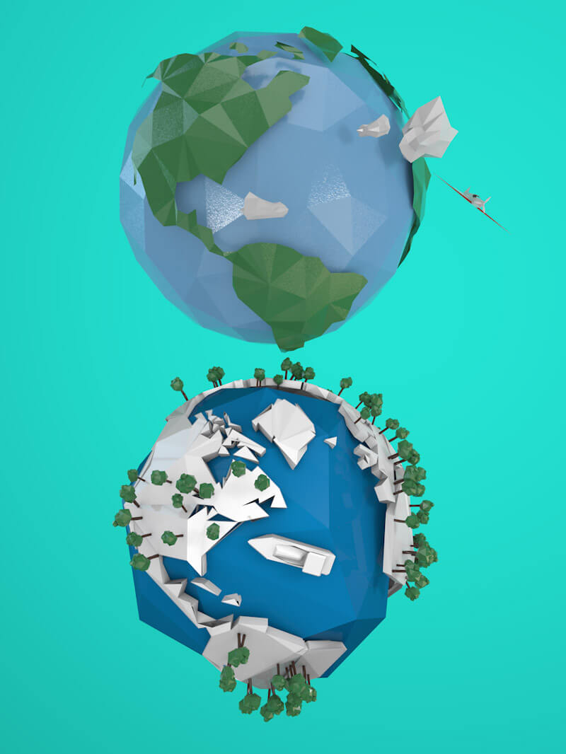 Free 3D Model Low Poly Earth Globe