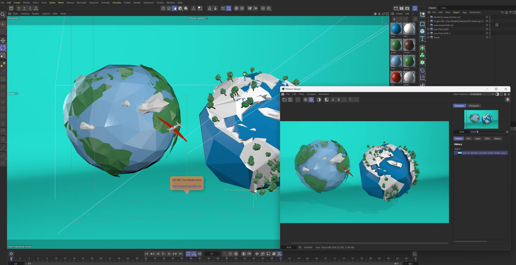 Free 3D Model Low Poly Earth Globe