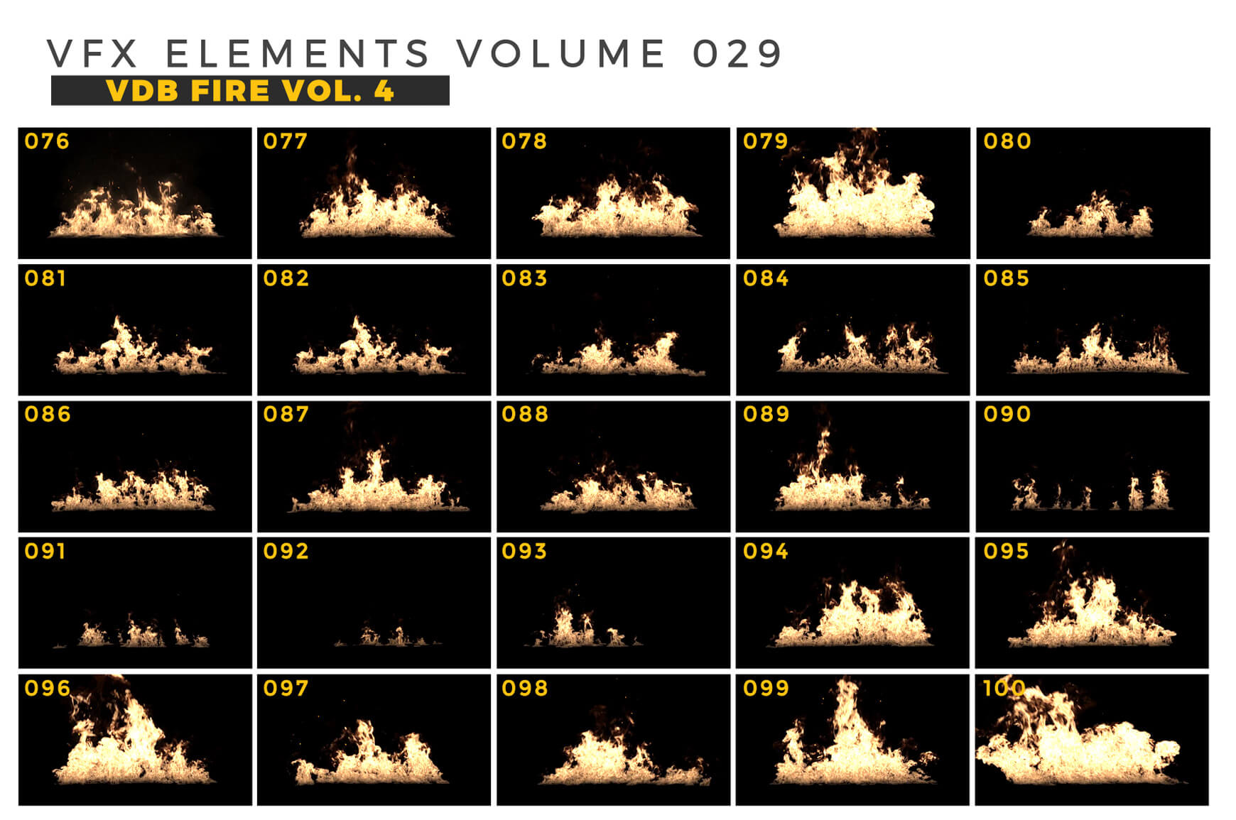 VFX Elements VDB Fire Volume 4 Quick Guide Thumbs