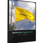 Animated 3D Flags Pack Cloth Volume 2 VFX Asset