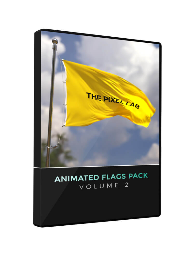 Animated 3D Flags Pack Cloth Volume 2 VFX Asset