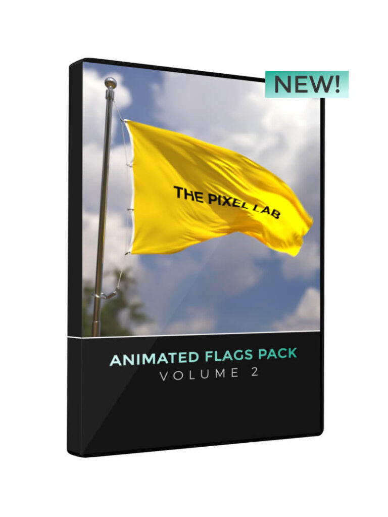 Animated 3D Flags Pack Cloth Volume 2 VFX Asset