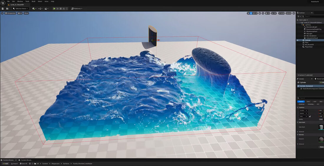 Fluid Effects Simulations Water 3D VFX