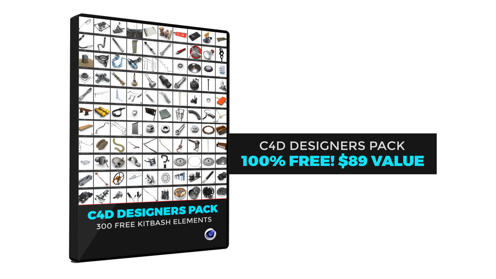 Free 3D Kitbash Designer Pack Models Cinema 4D C4D Maxon