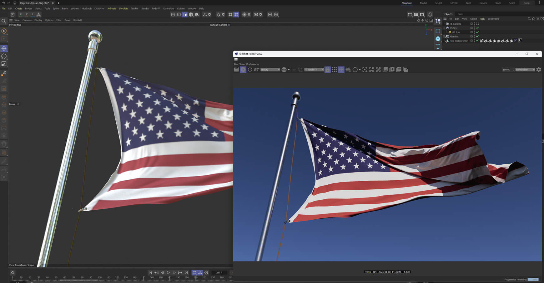 VFX Cloth Flags Animated 3D Asset Pack