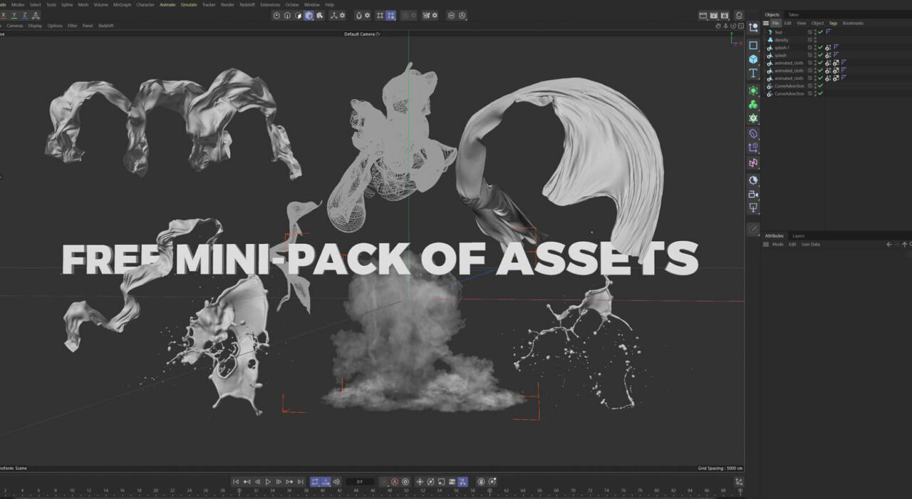 Free Mini Pack of 3D VFX Motion Graphics Design Elements