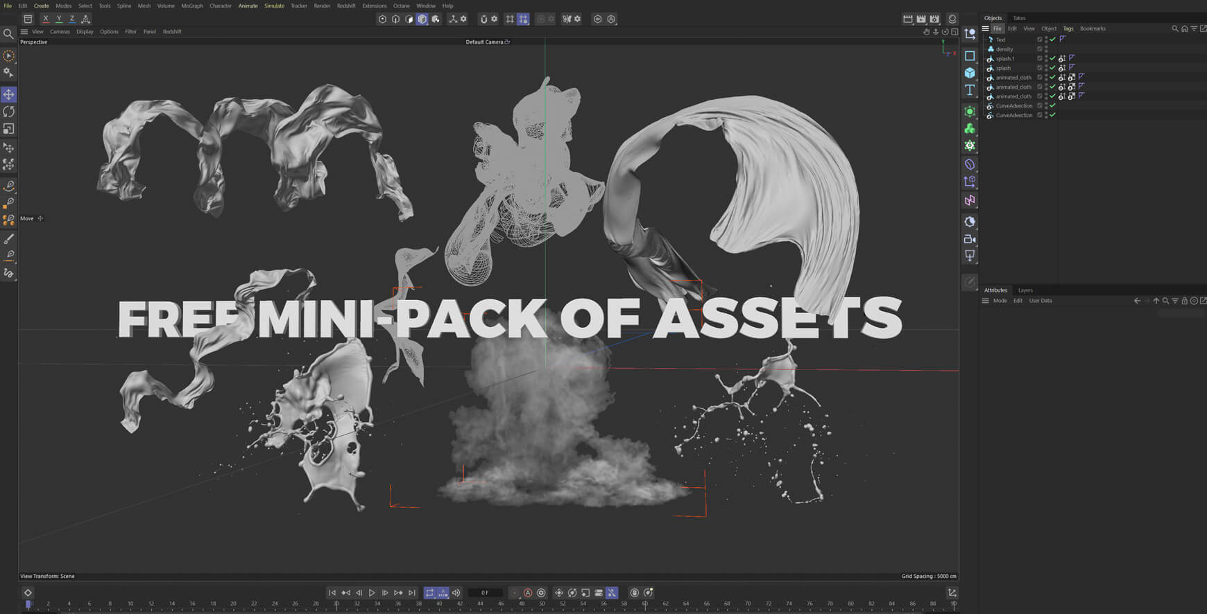 Free Mini Pack of 3D VFX Motion Graphics Design Elements