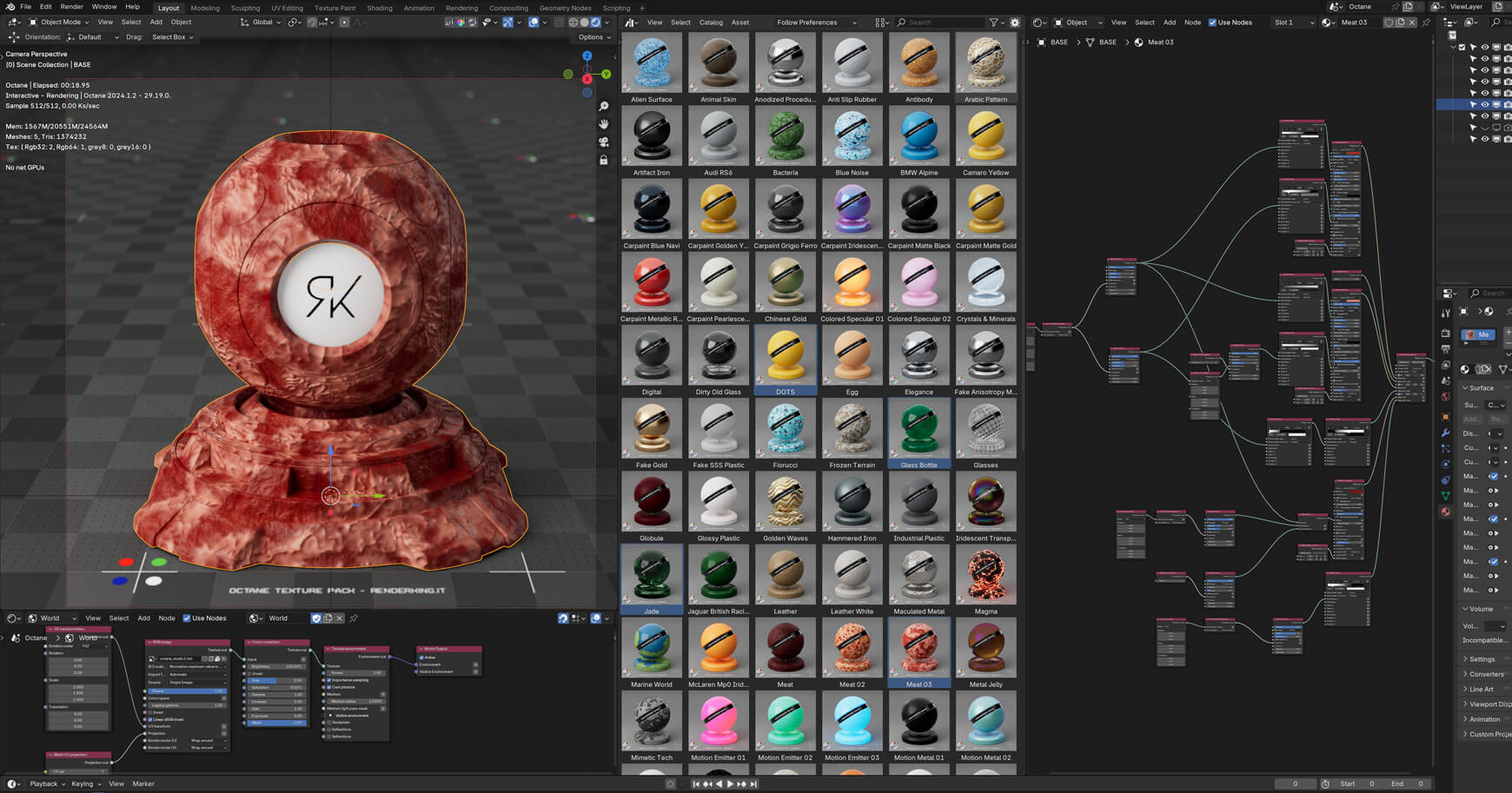 Octane Texture Pack 3 Blender Procedural