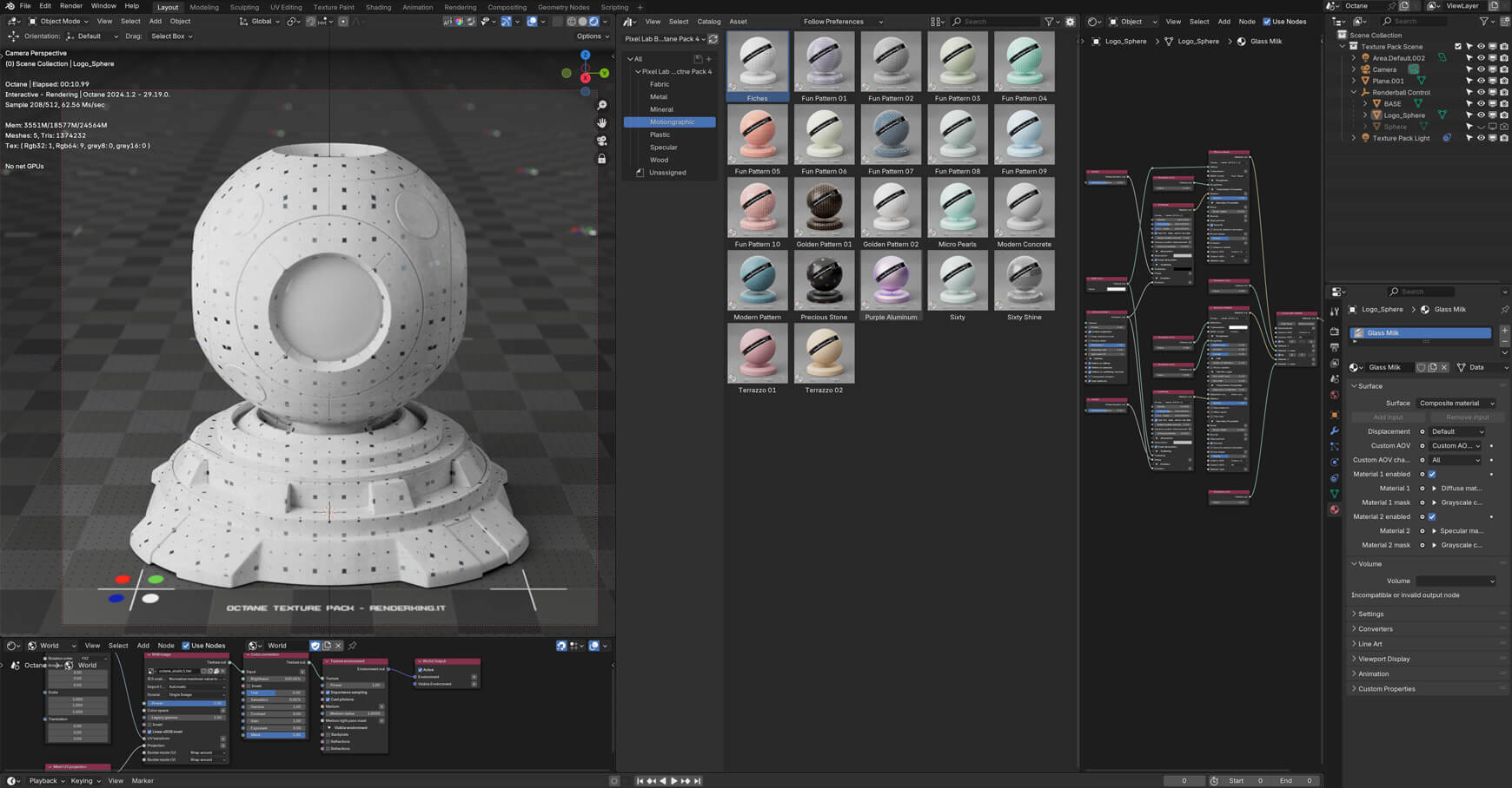 Octane Texture Pack 4 for Blender and Orbx Materials