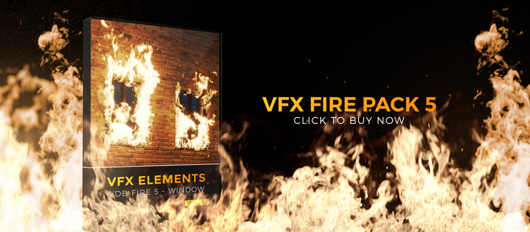 VFX VDB Window Fire 5 Animated Assets