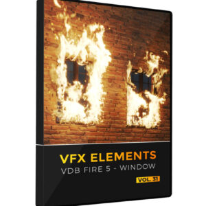 VFX VDB Window Fire 5 Animated Assets