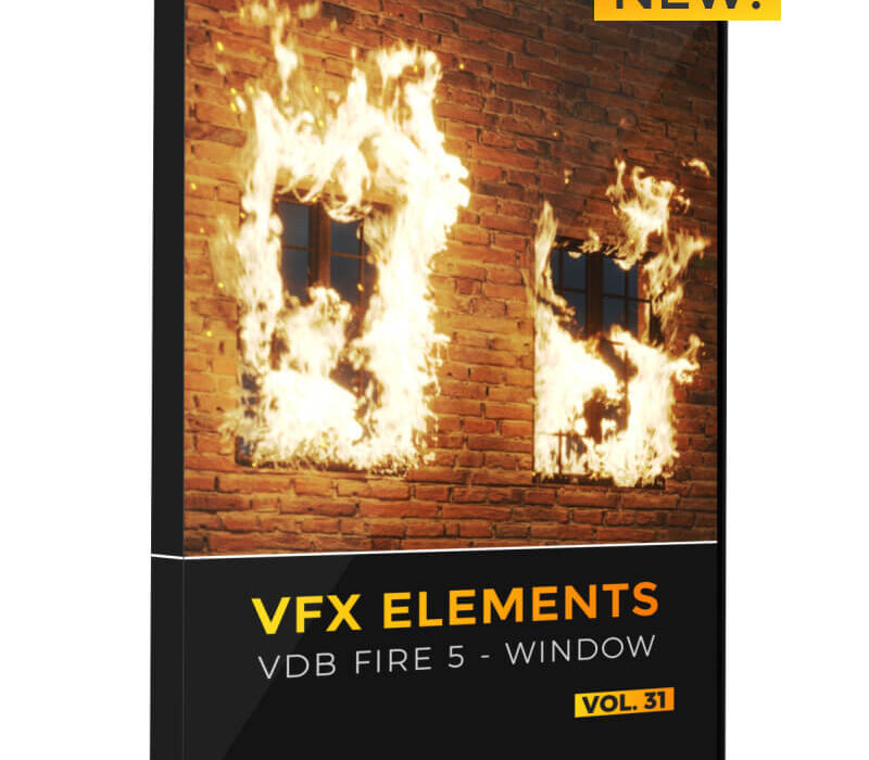 VFX VDB Window Fire 5 Animated Assets