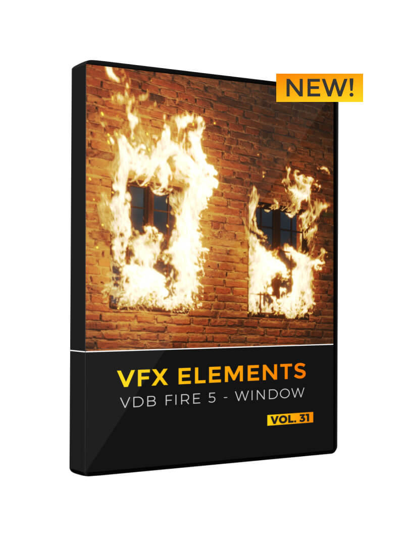 VFX VDB Window Fire 5 Animated Assets