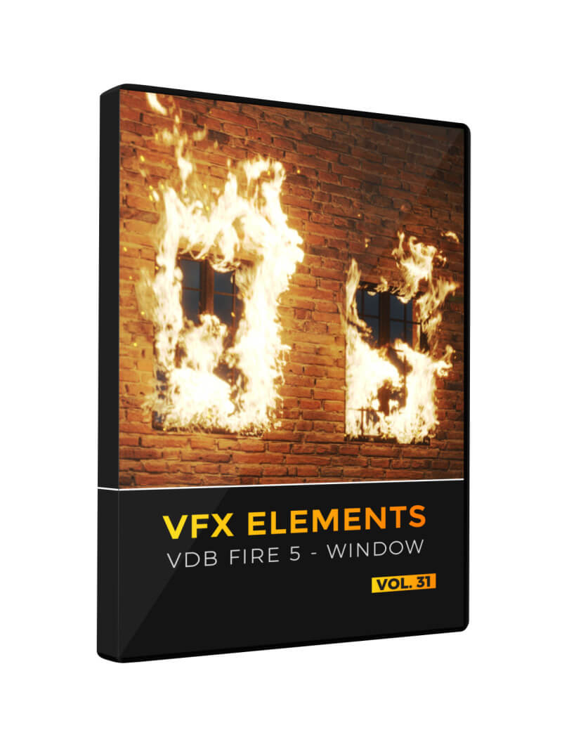 VFX VDB Window Fire 5 Animated Assets