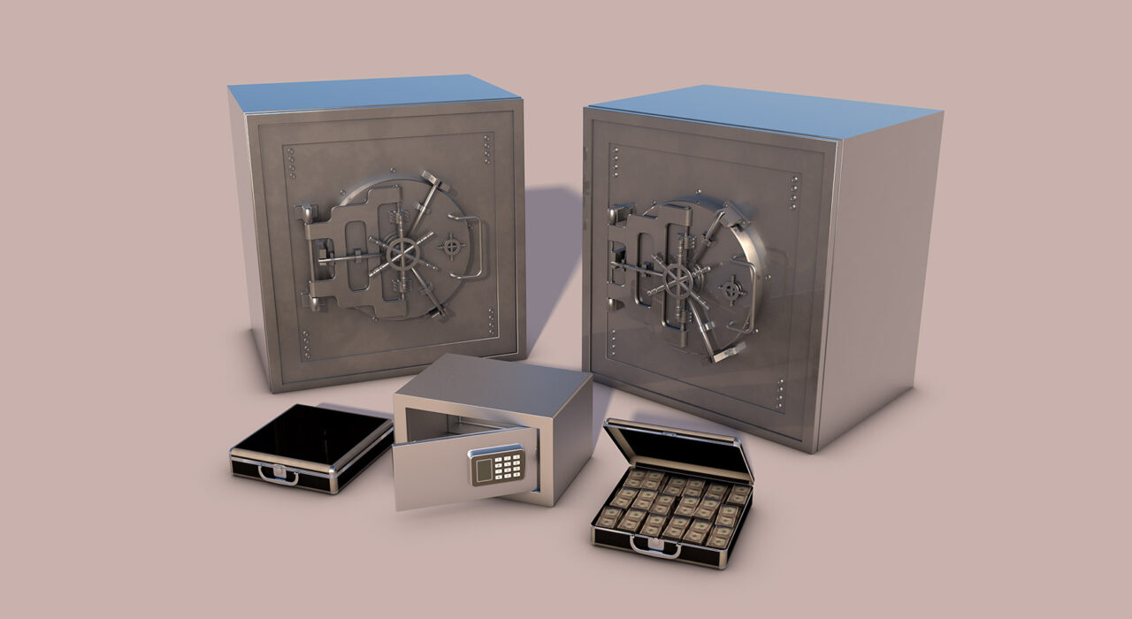 Free 3D Model Financial Bank Safe Vault Money Briefcase