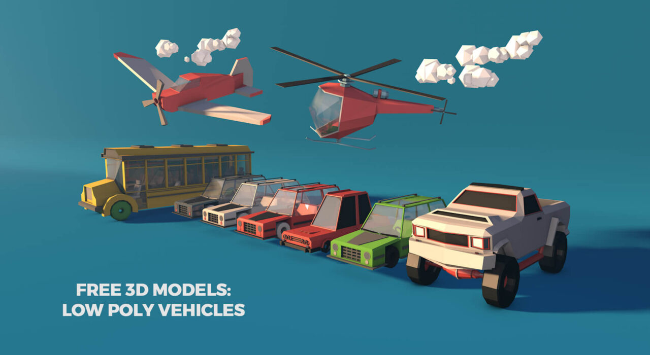 Free 3D Models Low Poly Vehicles