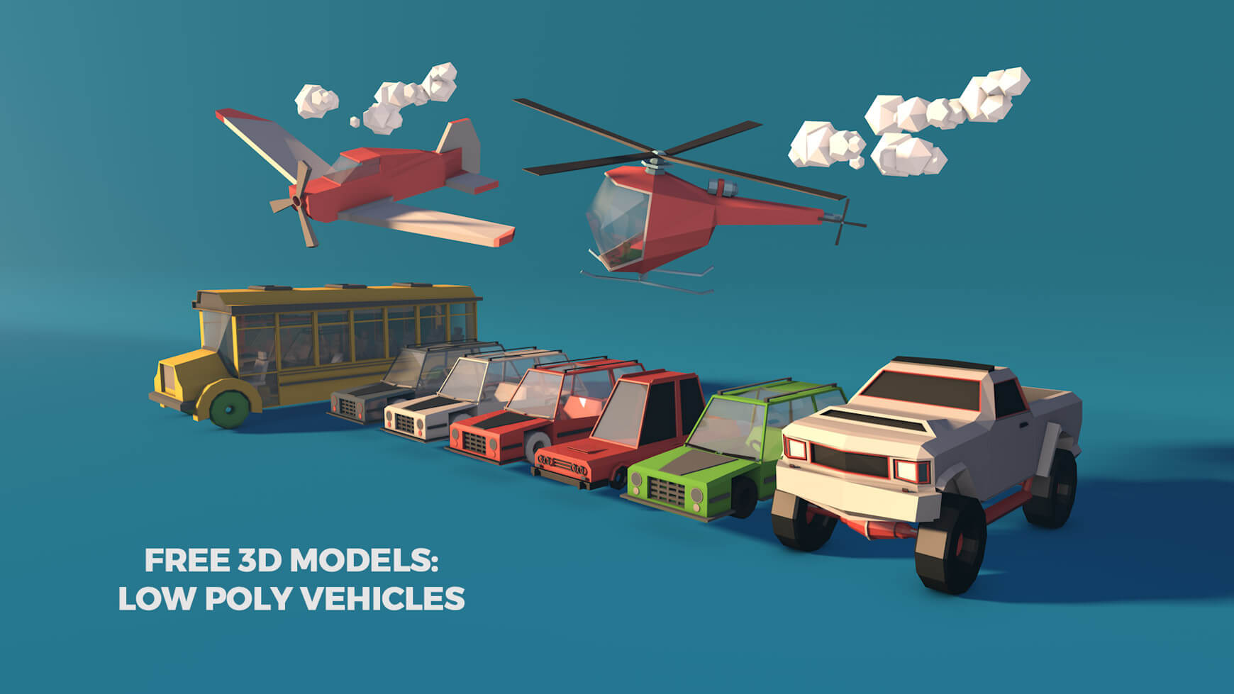 Free 3D Models Low Poly Vehicles