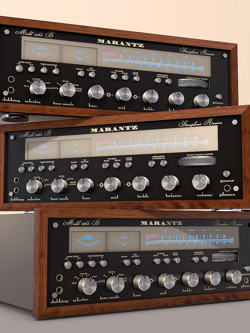 Free Cinema 4D 3D Model Marantz Audio Receiver